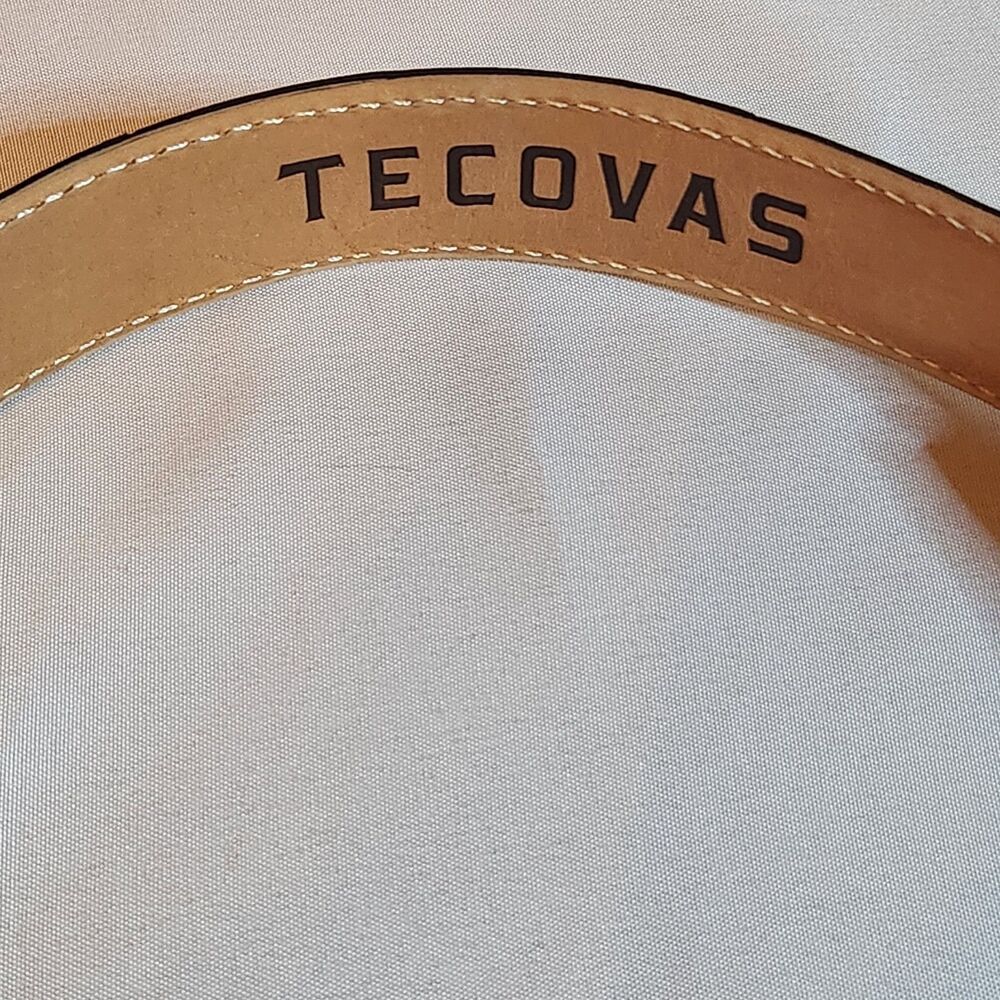 Tecovas Genuine Ostrich Leather Belt Mens 34 Black Handmade Mexico Western